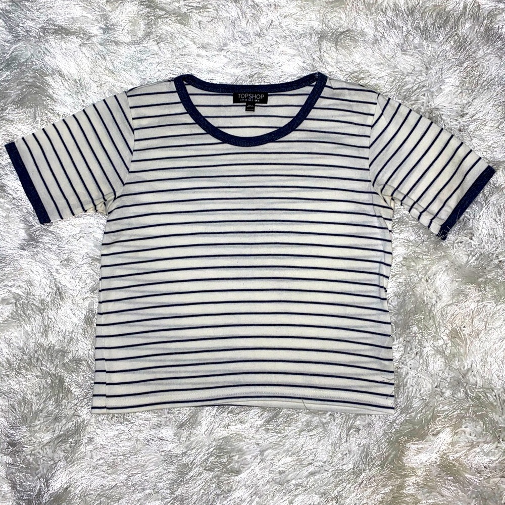 Topshop Stripped Crop Top